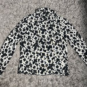 Altar’s State Cow Print Mesh Turtleneck